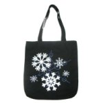 (image for) Christmas Winter Snowflake Canvas Tote Bag Purse