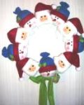 (image for) Christmas Santa Snowman Wreath Plush